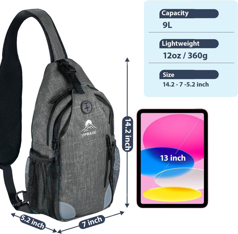 VPBAGE Store Structured Sling Backpack with Oversized Strap Pocket (Fits Power Bank) - Heavy Duty Water Resistant Crossbody Bag for Tech & Travel - Thick Padded Bottom Anti-Theft Daypack (Fits Tablet/Console) - Image 4